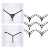Women See-through Lace Micro Thongs G-string Low Waist Elastic Waistband T-back Lingerie Underwear
