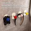 Wall Mount Dopamine Adhesive Hooks Heavy Duty Towel Hanger Colorful Bathroom Adhesive Wall Hook