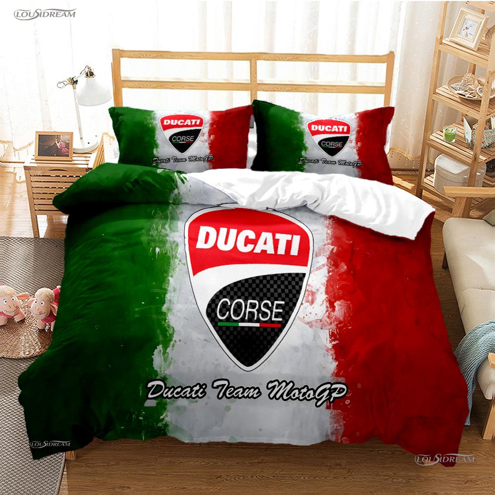 Moto Racing Casal All Season Duvet Cover Comforter Bedding Sets Soft Quilt Cover and Pillowcases Boys Single/Double/Queen/King