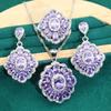 Explosive Jewelry Europe and The United States Hot Anti-allergy Zircon Necklace Earring Jewelry Set