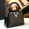 2025 New Crocodile Pattern Leather Women Handbags Luxury Fashion Small Shoulder Messenger Bag Portable Crossbody Shell Bags