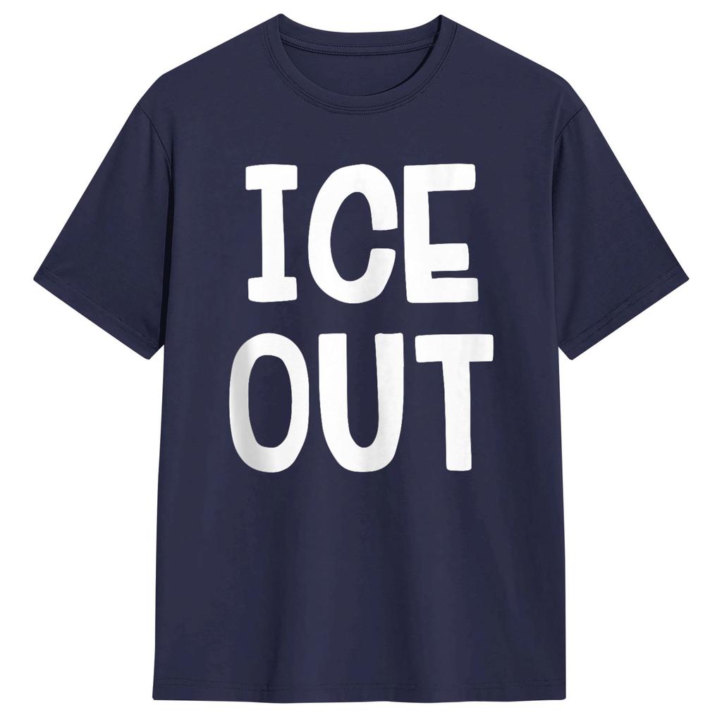 ICE Out TShirt for Unisex Leisure 100 Cotton Tee Shirt Round Neck Short Sleeve T Shirt New Arrival Clothing