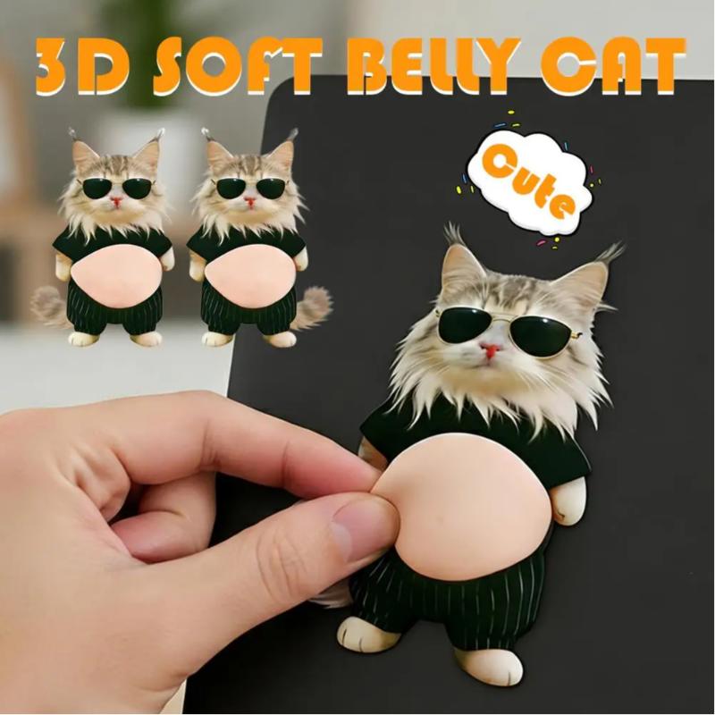 3D Стикеры на живот с собакой Сиба-ину и кошкой Супермягкий силикон Анти-столкновение Стикер Милые Большие Животы Амортизирующие Защитные Стикеры