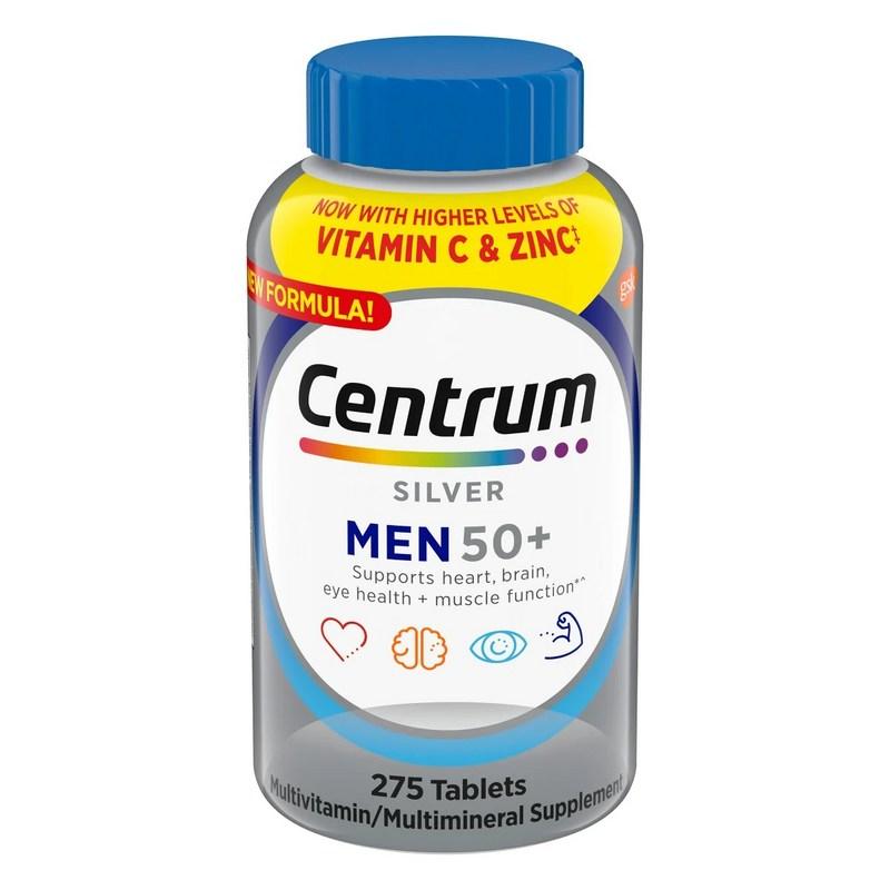 Centrum Серебряные Мужские 50+ Мультивитаминные Таблетки, 275 таблеток, 1 штука
