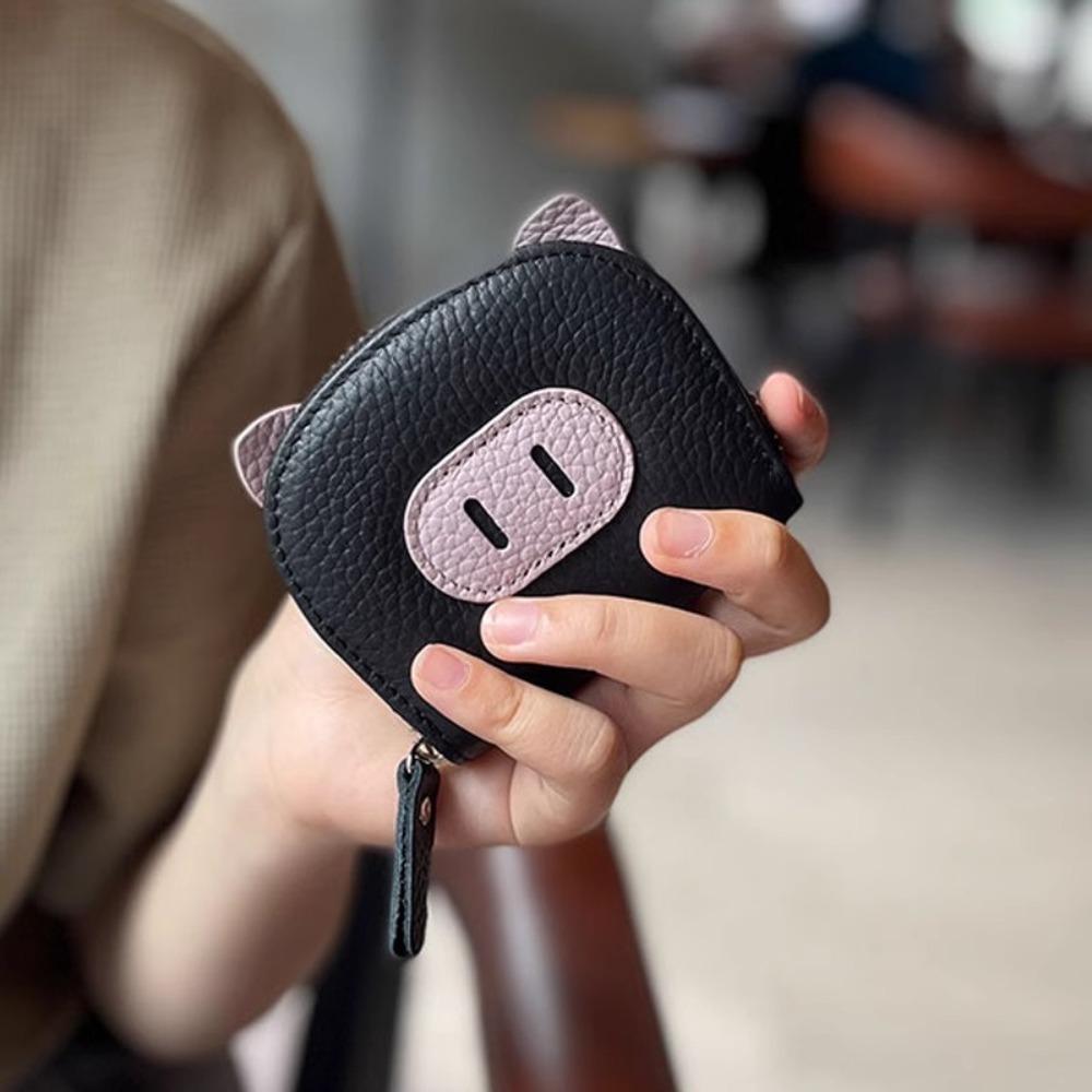 Милый кошелек-поросенок из ПУ кожи, мини-кошелек для монет, простой кошелек для монет