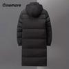 Cinemore Женская куртка зима 2024 теплая длинная парка с капюшоном верхняя одежда женская одежда мода пуховик женское пальто унисекс J-40