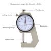 Pointer Display Thickness Micrometer 0-20mm Range Portable Thickness Meter  For Fabrics