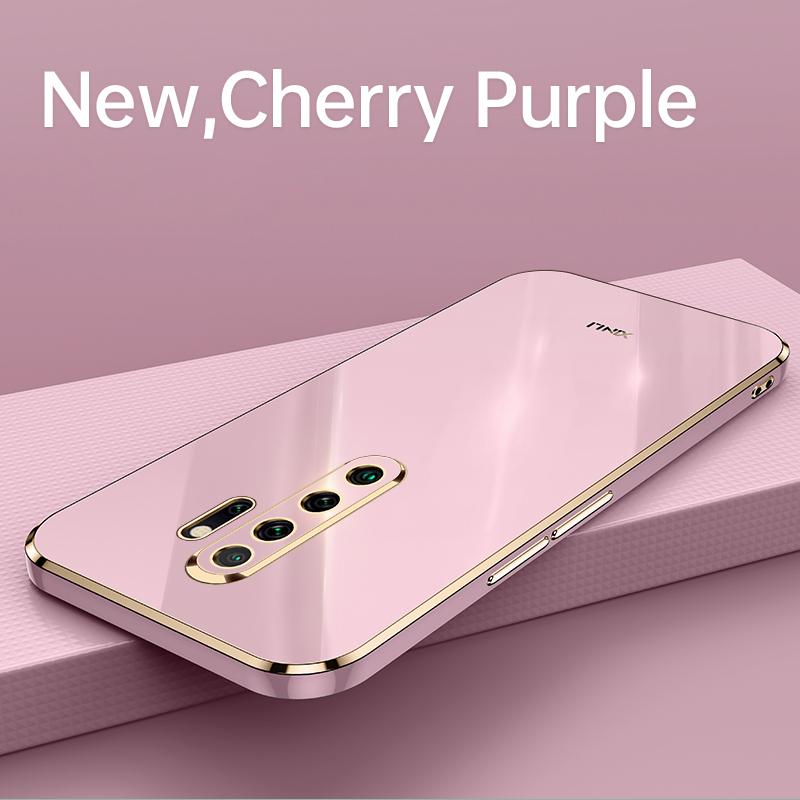 Plating Gold Frame Phone Case On For Xiaomi Redmi Note 8 2021 New 9 S Note8 8T Note9 Pro 9s 9T 9A 9AT Soft Silicone Cover