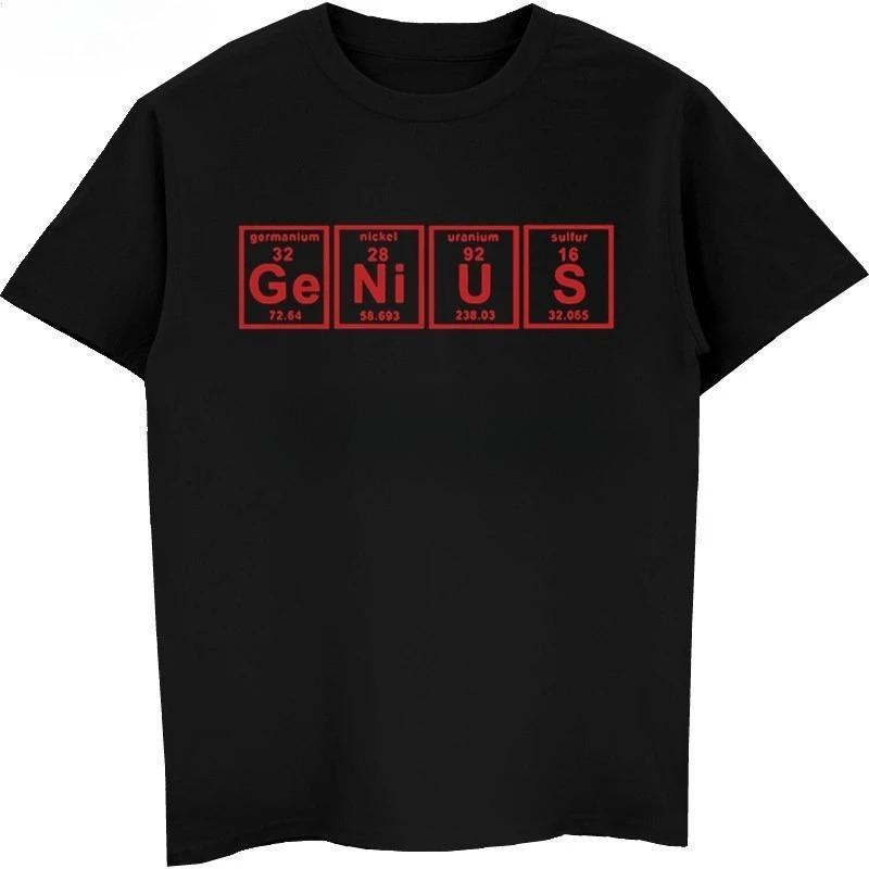 Funny Genius Periodic Table Science Chemistry T-shirt Summer Adult Printed Women T Shirt Casual Unisex Tees Tops
