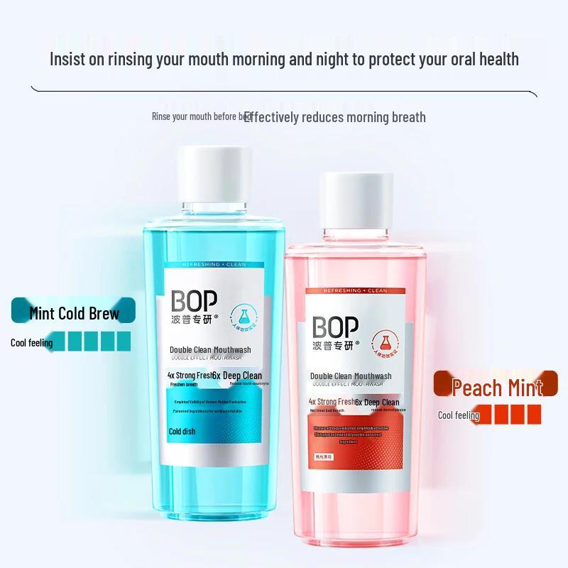 BOP Dual-Clean Purifying Mint Cold Brew Mouthwash