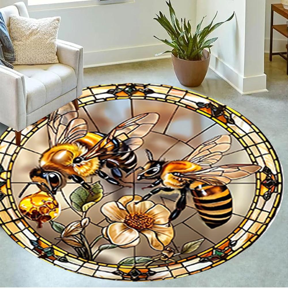 1pc home carpet bee and flowers design for office decor gift living room bedroom non slip carpet