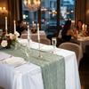 Multicolor Wedding Table Runner Fine Flash Gauze Tablecloth Boho Rustic Gauze Wedding Decor