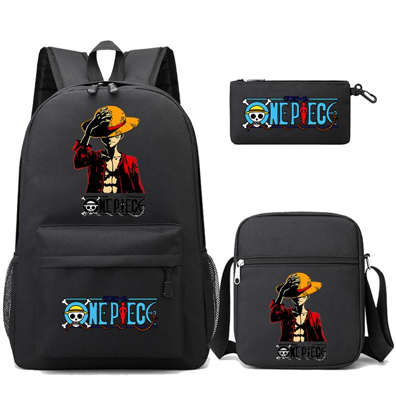 3 шт./компл. аниме цельная сумка большой емкости унисекс рюкзак с наплечной сумкой пенал для студента для девочки мальчика студенческий повседневный рюкзак для отдыха