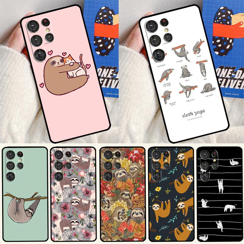 Чехол для телефона с ленивцем, милое животное, для Samsung Galaxy S25 S24 Ultra S9 S10 S20 S21 S22 Plus S23 FE S24 FE