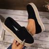 Fashion Fashion Suede Casual Single Shoes for Women Spring Fashion Slip on Flats Shoes Ladies Slip-on Thick Sole Non Slip Walking Shoe