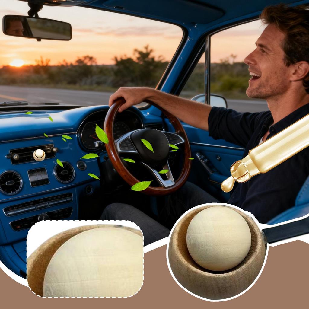 Натуральное дерево Автомобильный диффузор Огнестойкий сферический освежитель воздуха Деревянный устранитель запахов для автомобиля и дома Спальни Офиса Рабочего стола Интерьера