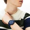 Lacoste Серия 12.12 Кварцевые часы Ремешок из смолы Синий циферблат Женские Минималистичный Модный Водонепроницаемые Классический Синий Логотип Женские часы 2000955