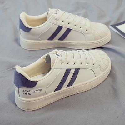 Весенние новые маленькие белые туфли женские студенческие универсальные спортивные повседневные туфли-ракушки на платформе, тренд