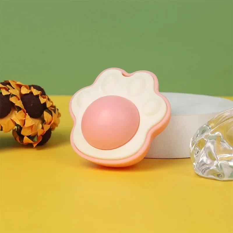 Игрушки-шарики с кошачьей мятой Креативные отпечатки лап Экологичные Прочные Долговечные Устойчивые к укусам Веселые Вращающиеся Игрушка для облизывания для домашних кошек
