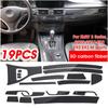 19PCS 5d Interior Trim Wrap Gloss Carbon Fiber Look for Bmw 3 Series E90 E92 E93
