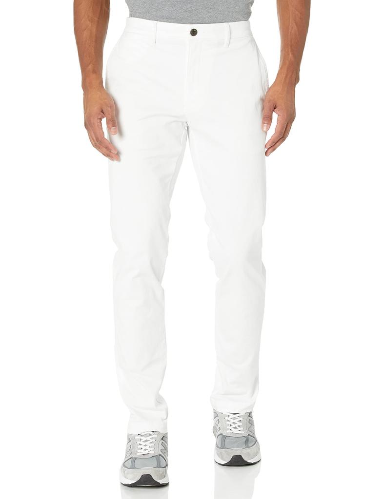 Washed Comfort Skinny Fit Stretch Chino Pants Size W36 L32 [Amazon Essentials] (Formerly Goodthreads) Men's White, /