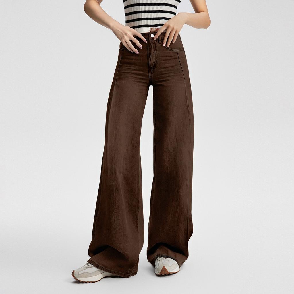 Женские модные повседневные универсальные винтажные широкие джинсы