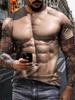 Funny 3D Printing Muscle Printed T-Shirt Gym Clothing Men Summer Streetwear T-Shirt Tops Harajuku Fashion Short Sleeve Tee
