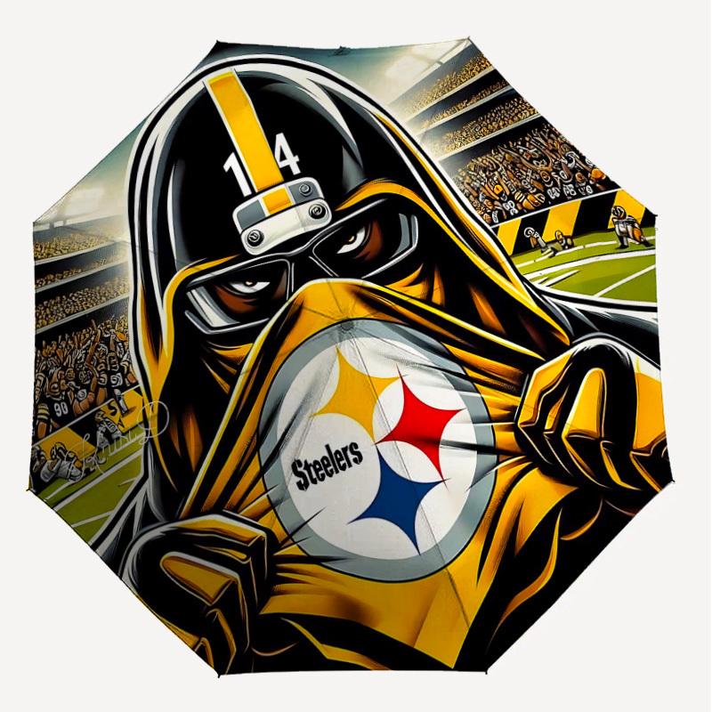 1PC Steelers 14 Umbrella-8-Rib Reinforced, Automatic Open, Lightweight & Durable, Cute Fashion Accessory for Outdoor-P92