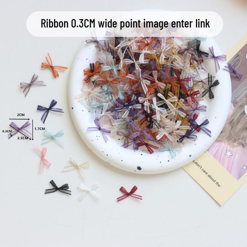 Double-Layer 8-Minute Polyester Swallowtail Ribbon Waist Bow and Headdress Accessory