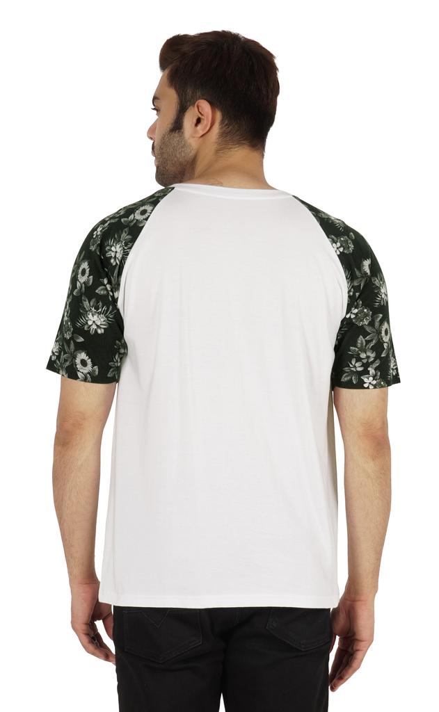 Inkmeso Raglan Short Sleeves T-Shirt For Men  S Loose Fit Printed Casual Tee W  Patch