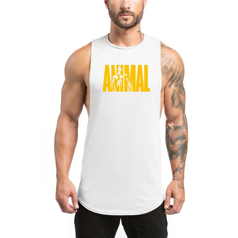 Muscleguys Graphic Gym Clothing Mens Майка для бодибилдинга и стрингера Майка для мужчин Фитнес-жилет для мужчин Спортивная одежда без рукавов для мужчин