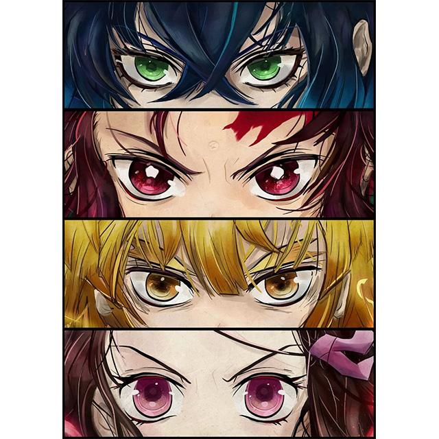 Япония Аниме про жаркие битвы Клинок, рассекающий демонов Принты Постер Холст Картина Современное настенное искусство Картина Гостиная Спальня Домашний декор