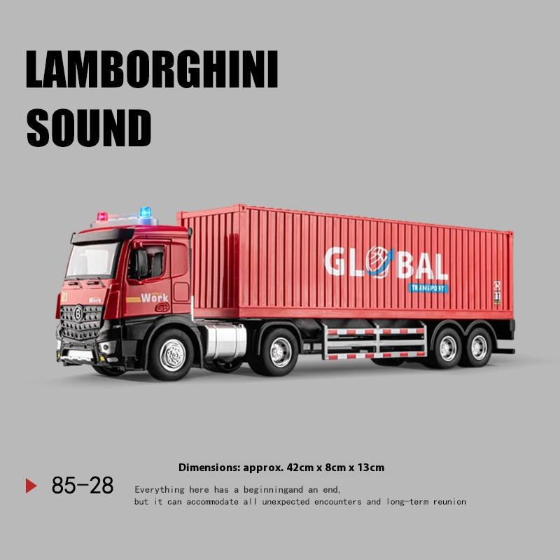 Alloy Truck Toys Children's Semi-Trailer Transporter Construction Vehicle Flat Trailer Model Car