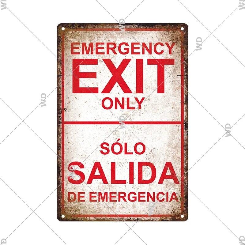 Tin Sign No Parking Slow Down Caution Warning Do Not Pass Metal Vintage Plaque Retro Metal Plate Traffic Yard Street Wall Decor