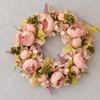 Simulation Peony Wreath 45Cm Pendant Door Decoration Wedding Lintel Flower Photography Props Living Room Wreath Floral Decoration