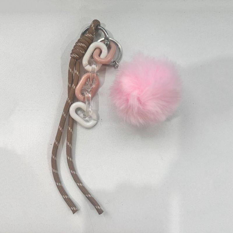 Пушистый леопардовый брелок в форме сердца, плетеная веревка, брелок для сумки, подвеска, простые универсальные аксессуары для украшения сумки