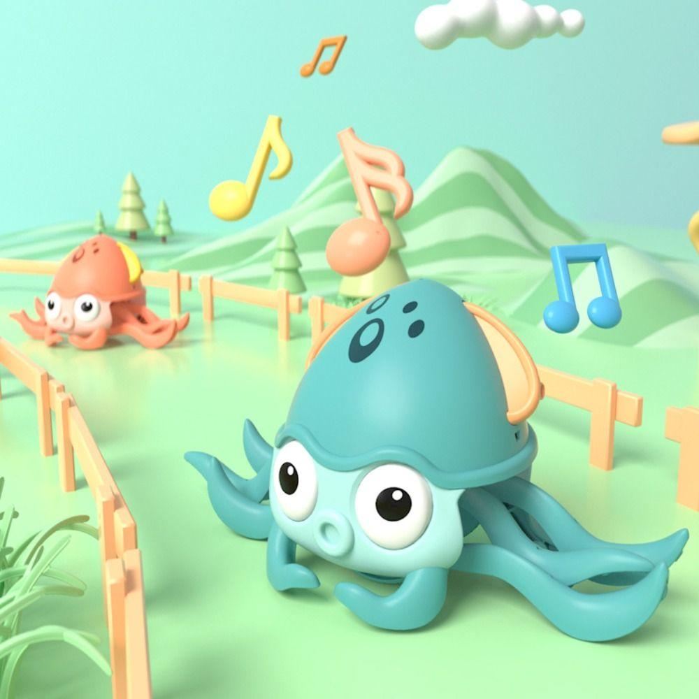 Light&Music Dancing Squid Toy Flat Ground Escape Educational Electric Dancing Octopus Catch Up Simulation Squid Interactive Toy