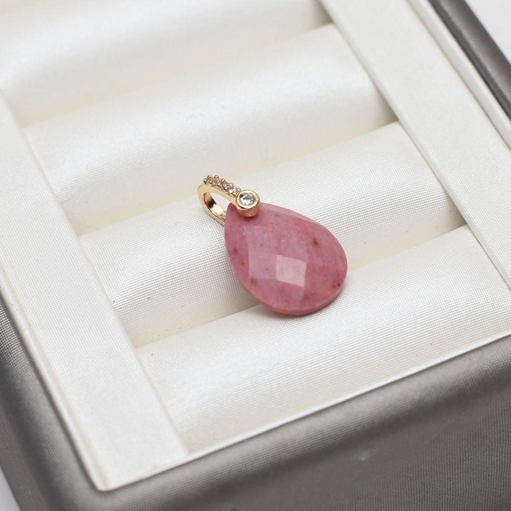2PCS Faceted Design Gemstone Pendant Diamond Cut Faceted Crystal Pendant For Earring Craft
