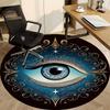 1pc Eye Ornament Chair Carpet for Office - Indoor Non-Slip Washable Polyester Fiber Carpet, Soft Comfortable Mat For Office yy250928048