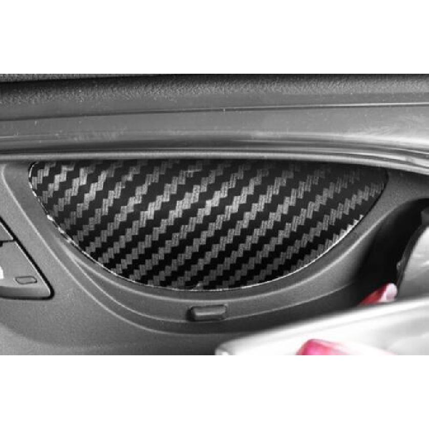 4PCS Cover Trim Interior Door Bowl Carbon Fiber Fit For Cadillac ATS 2013-