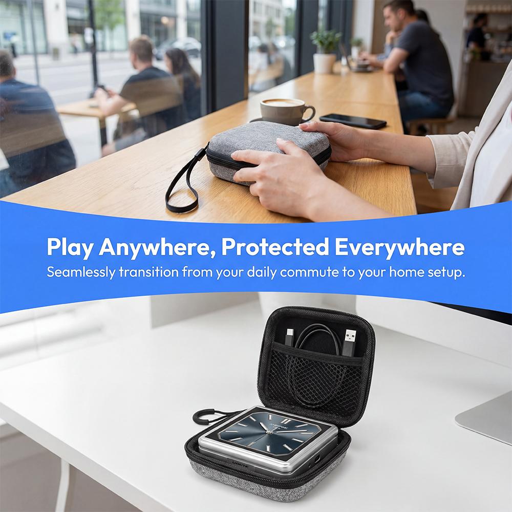 Storage Bag for ANBERNIC RG Rotate PU Travel Portable Storage Case Shockproof & Waterproof Protector for RG Rotate Accessories