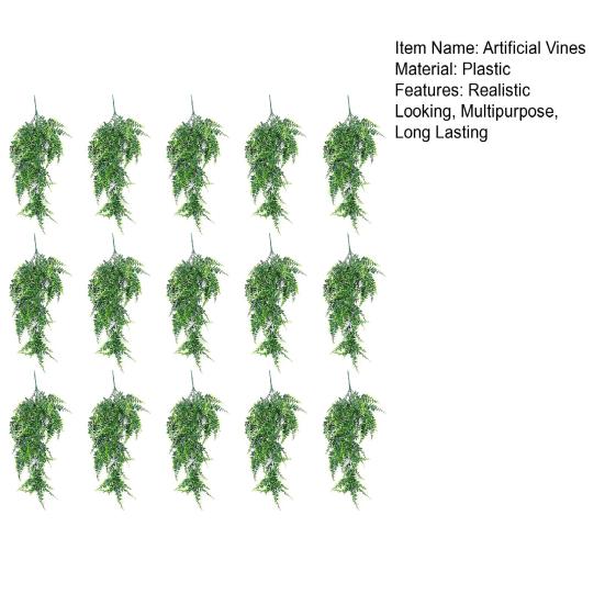 Искусственные Подвесные Растения Искусственные Лианы Устойчивые к УФ-лучам Водонепроницаемые Легко Чистятся Для Дома и Улицы Искусственные Подвесные Папоротники Зелень Растения