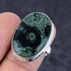Камбаба Яшма Драгоценный камень Ручная работа Серебро 925 пробы Ювелирное кольцо Размер 7 u1J80