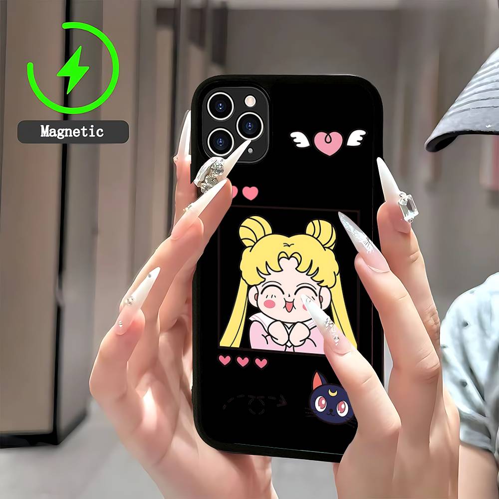 Anime Sailors Moons Phone Case Magnetic Case For IPhone 16 14 13 12 11 15 Pro Max Plus For Magsafe Wireless Charge Cover
