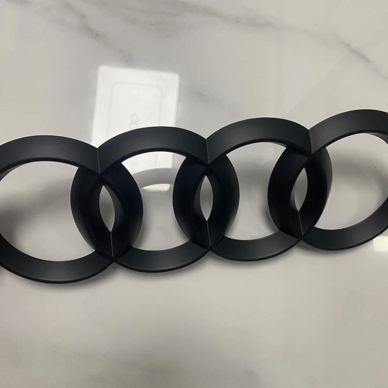 a1 A7 2012-2023 4 Ring Logo ABS Directly Covered Emblem Car Hood Front Grill Rear Trunk Emblem Badge A7 Refit Accessory 3e rvxb6