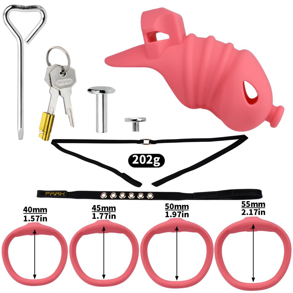 Soft Silicone Chastity Lock Male Penis CB Lock Gay Cuckold Adult Sex Toys BDSM Cock Ring 18+