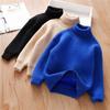 Children's Autumn Winter Half High Neck Pullover Long Sleeve Bottom Shirt Kids Baby Boys Girls Clothing Tops