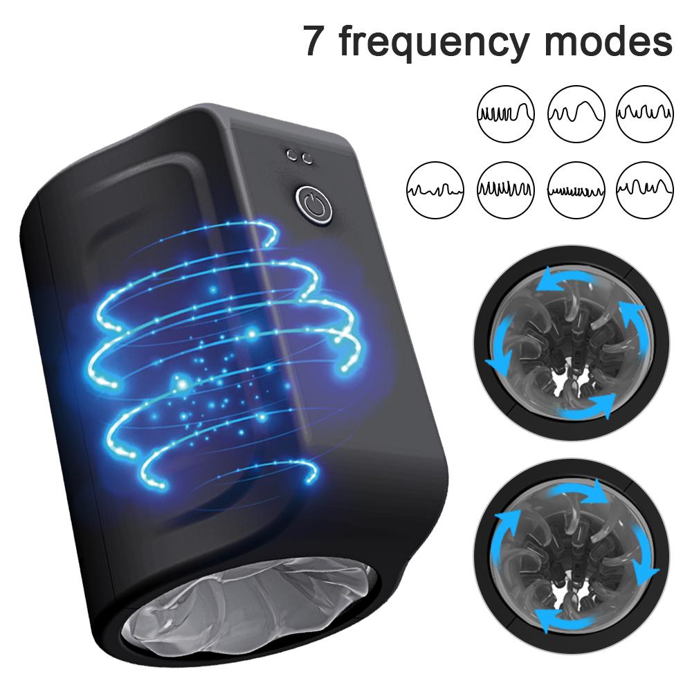 Мужской мастурбатор с автоматическим вращением, двухканальная мягкая силиконовая реальность, машина для мастурбации влагалища, секс-игрушки для взрослых для мужчин