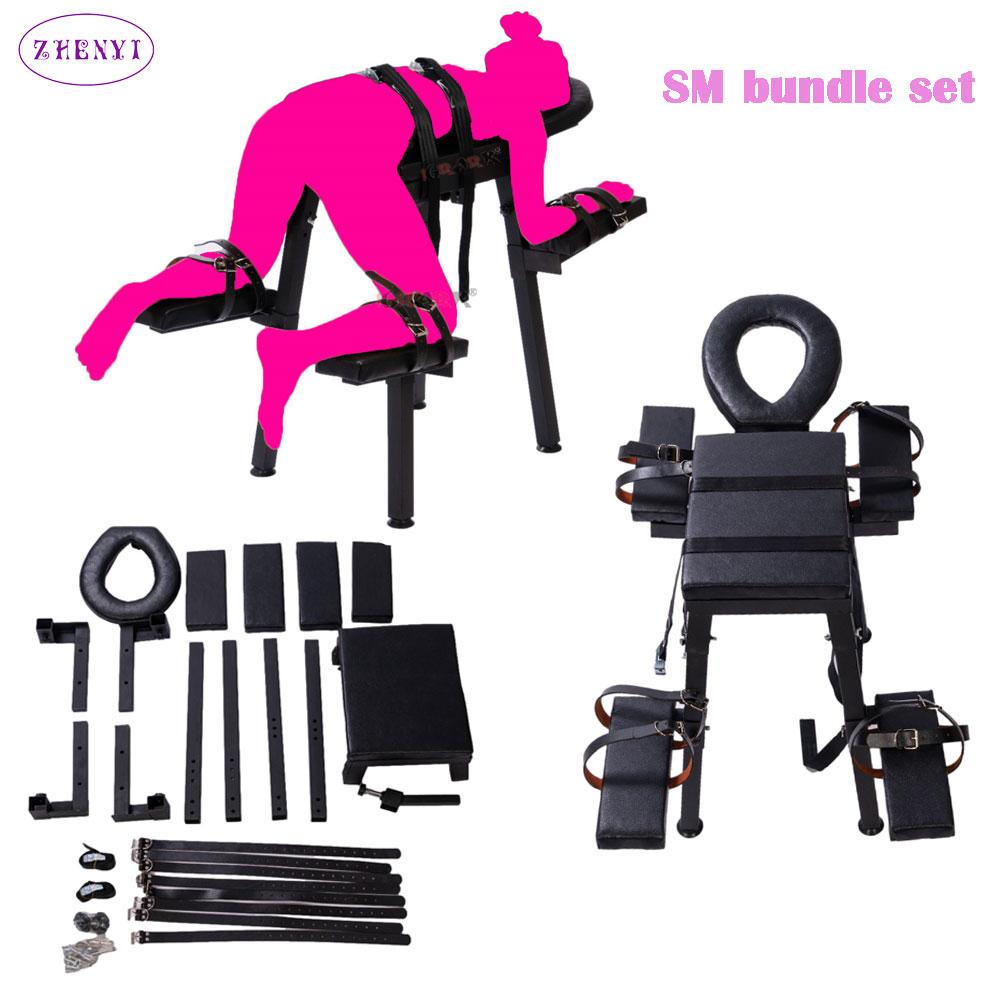 Высококачественные секс-игрушки для пар Игры для взрослых Сексуальные позы Экзотический стул БДСМ Связывание Наручники SM Tools Chair Shop
