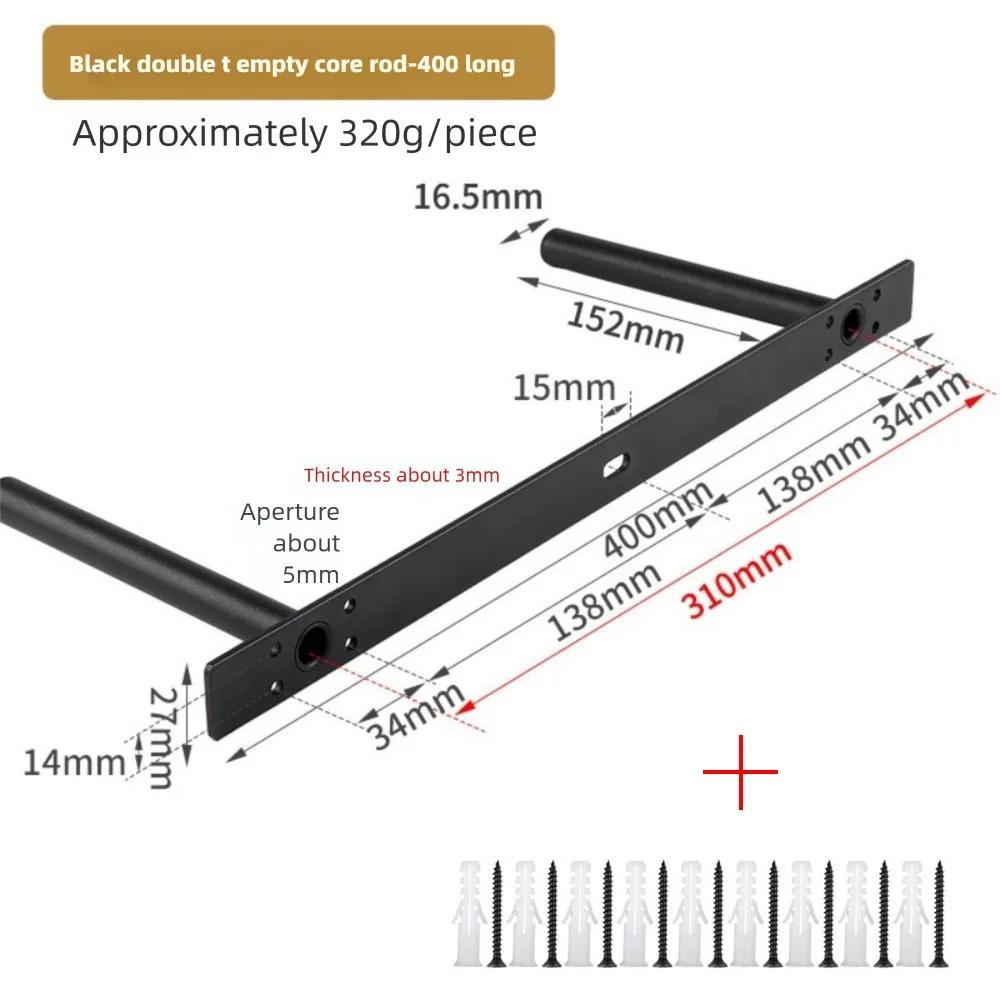 Усиленный двойной Т-образный кронштейн для полки, плавающий, невидимый, кронштейны поддержки, железный, для тяжелой поддержки, несущий стержень